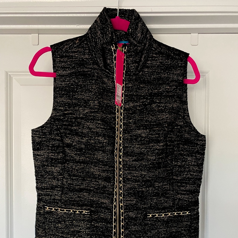 🖤SOLD🖤 Lilly Pulitzer Noella Puffer Vest in Onyx Resort Boucle, (Size Small)